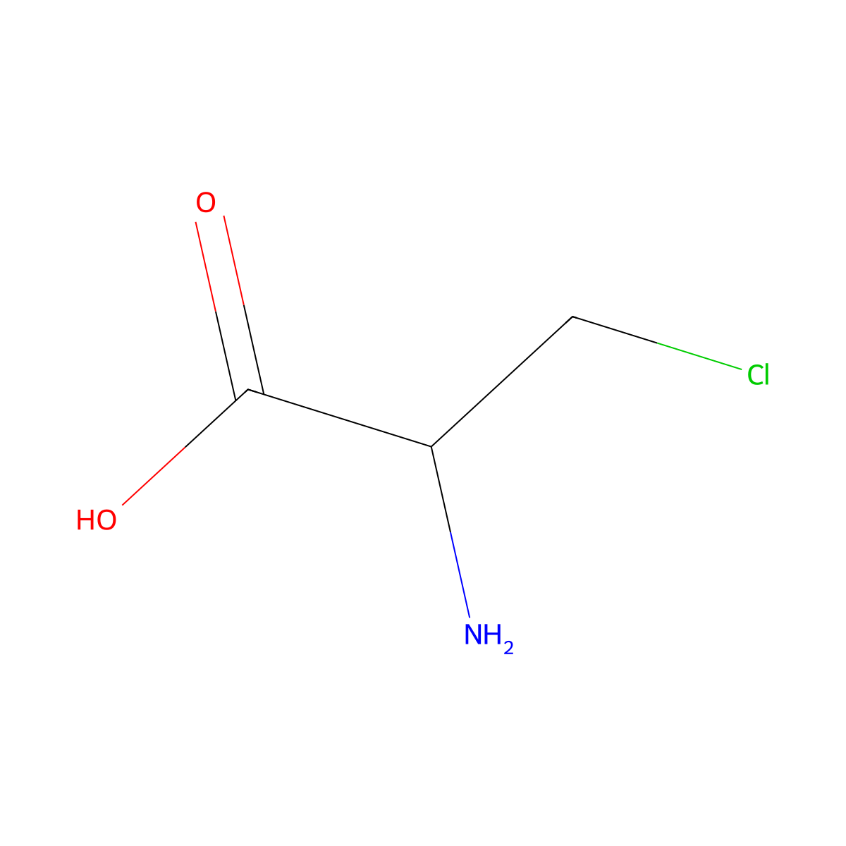 beta-Chloroalanine molecular structure, CAS 13215-35-5