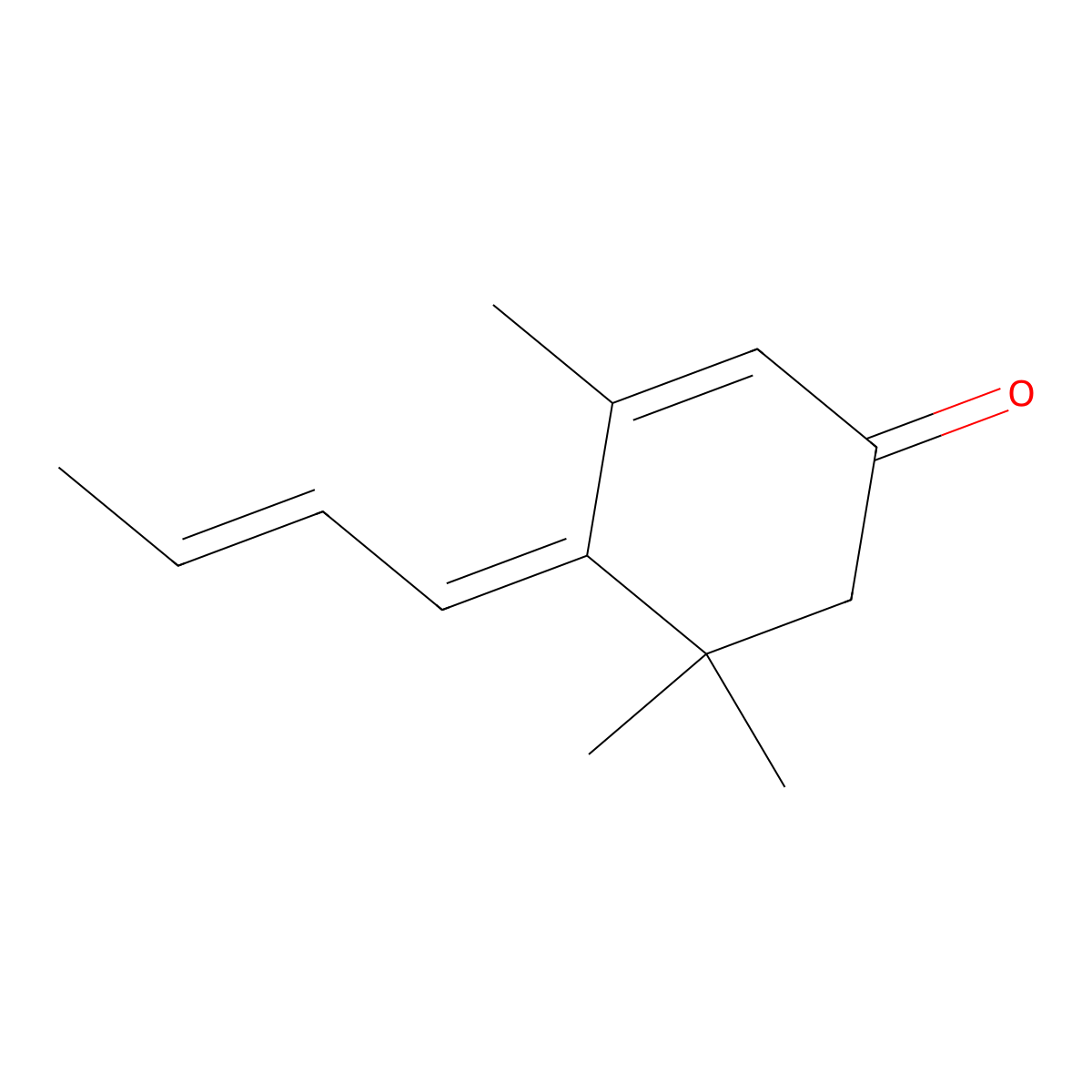2-Cyclohexen-1-one, 4-(2-butenylidene)-3,5,5-trimethyl- molecular structure, CAS 13215-88-8