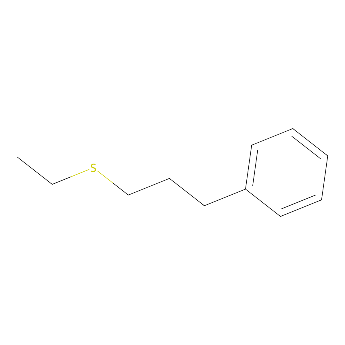 Ethyl 3-phenylpropyl sulfide molecular structure, CAS 132150-34-6