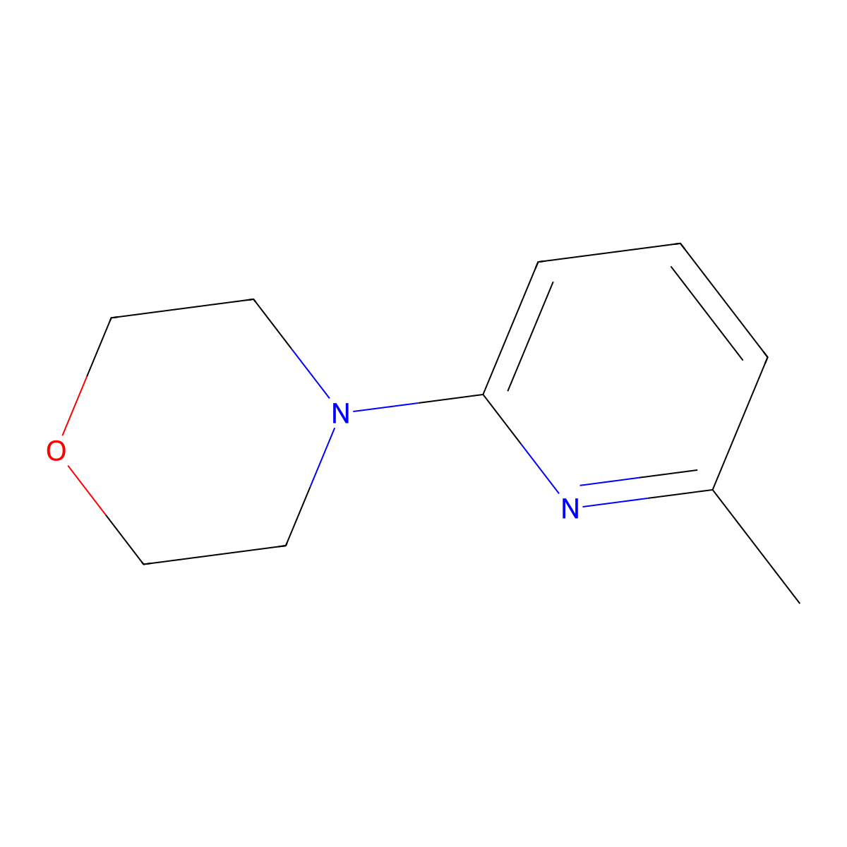4-(6-Methylpyridin-2-yl)morpholine molecular structure, CAS 1321517-90-1