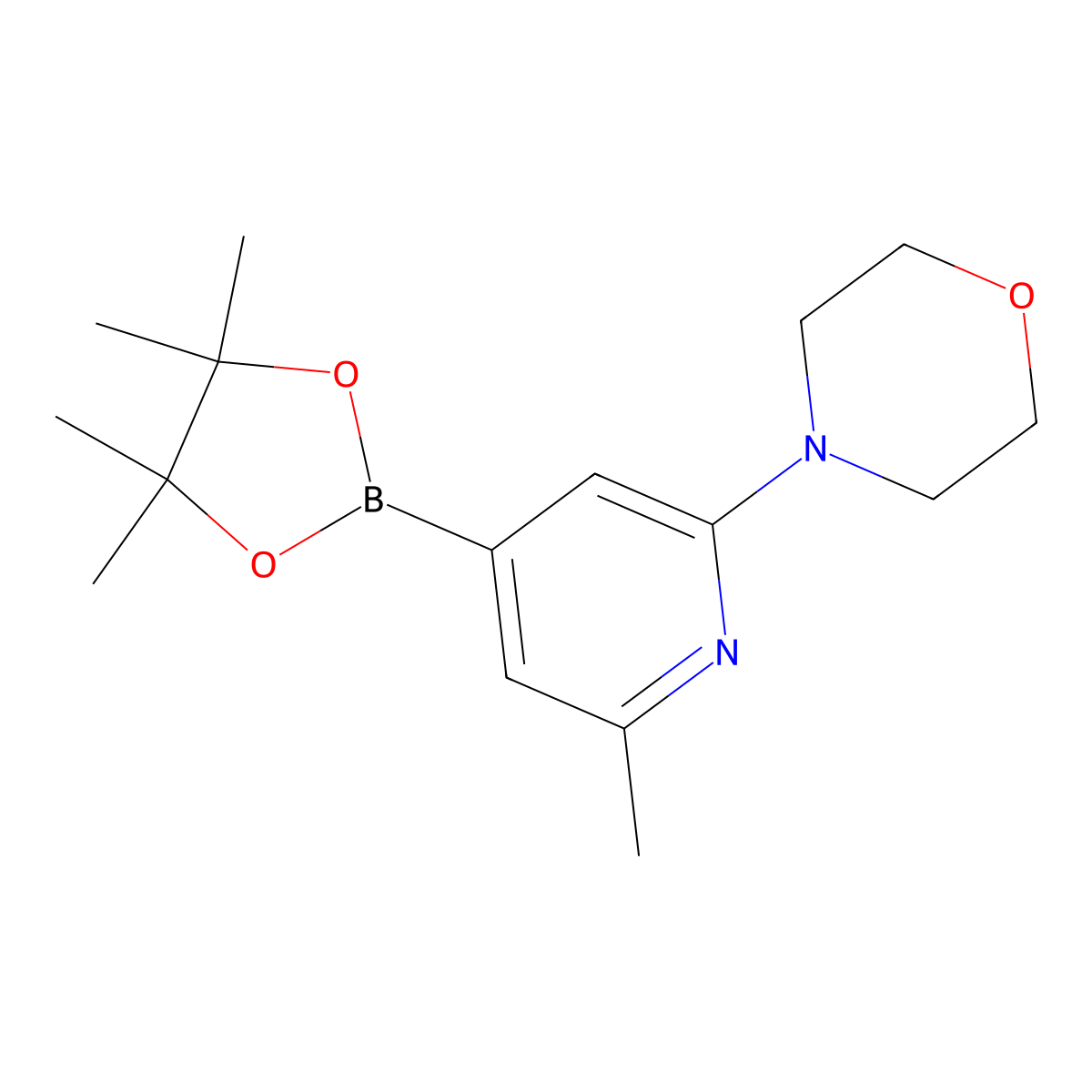 2-Methyl-6-morpholinopyridine-4-boronic Acid Pinacol Ester molecular structure, CAS 1321518-19-7