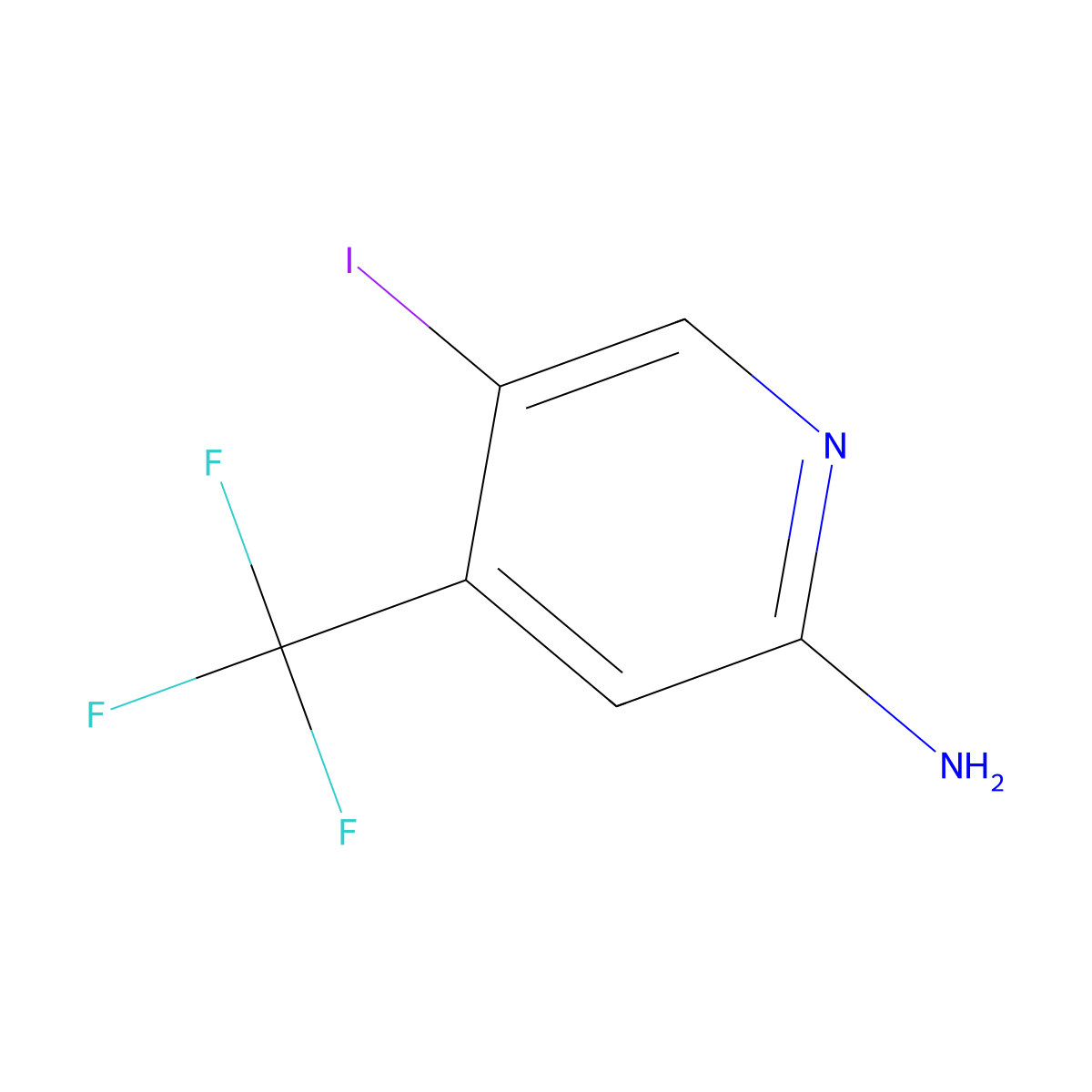5-Iodo-4-(trifluoromethyl)pyridin-2-amine molecular structure, CAS 1321530-57-7