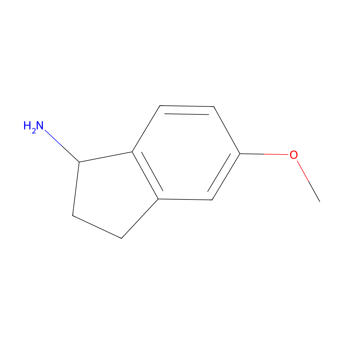 (R)-5-Methoxy-2,3-dihydro-1H-inden-1-amine molecular structure, CAS 132154-13-3