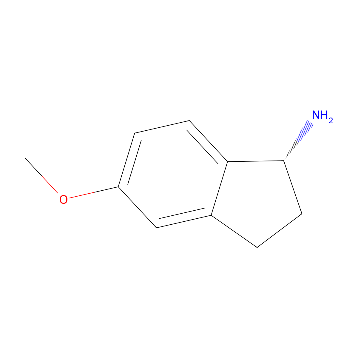 (R)-5-Methoxy-2,3-dihydro-1H-inden-1-amine molecular structure, CAS 132154-13-3