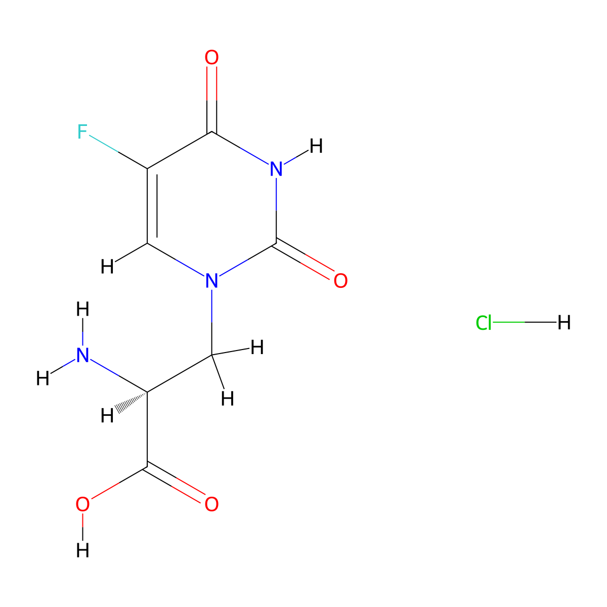 (S)-(-)-5-Fluorowillardiine (hydrochloride) molecular structure, CAS 1321546-70-6