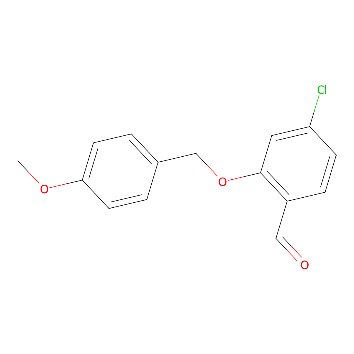 4-Chloro-2-((4-methoxybenzyl)oxy)benzaldehyde molecular structure, CAS 1321575-63-6