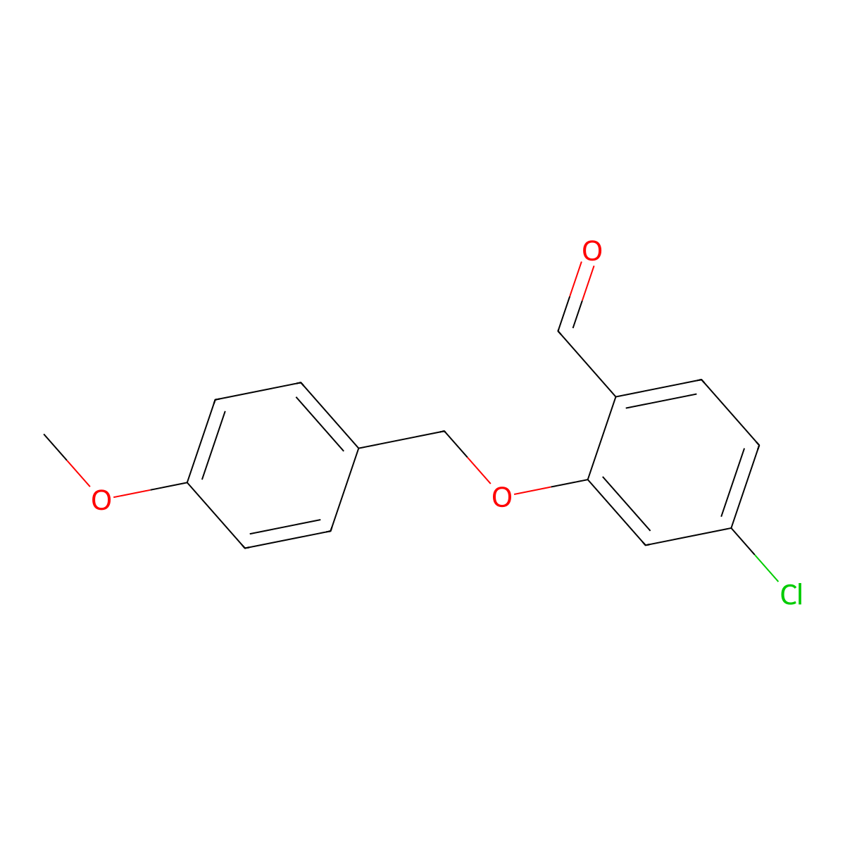 4-Chloro-2-((4-methoxybenzyl)oxy)benzaldehyde molecular structure, CAS 1321575-63-6