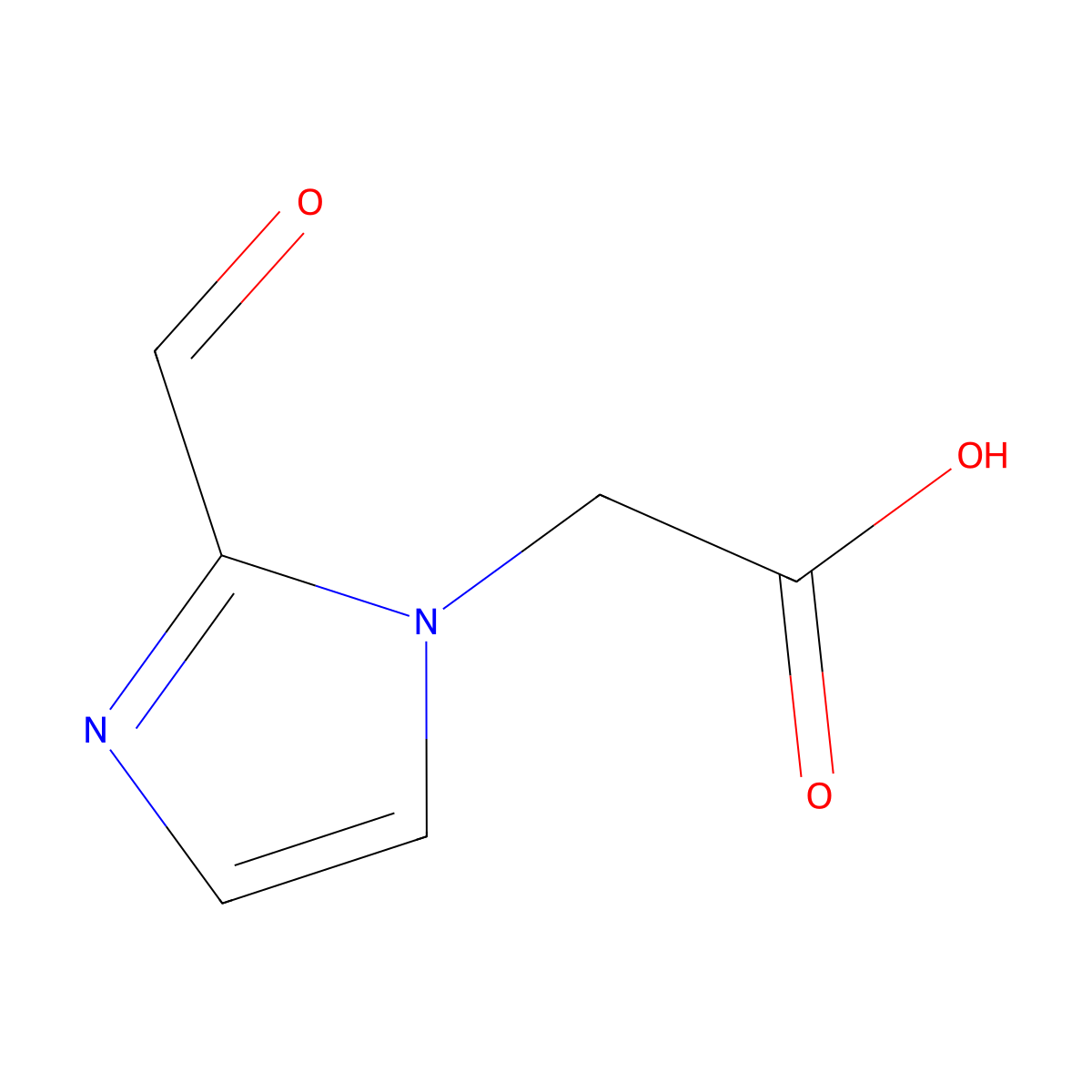 2-(2-formyl-1H-imidazol-1-yl)acetic acid molecular structure, CAS 1321594-28-8