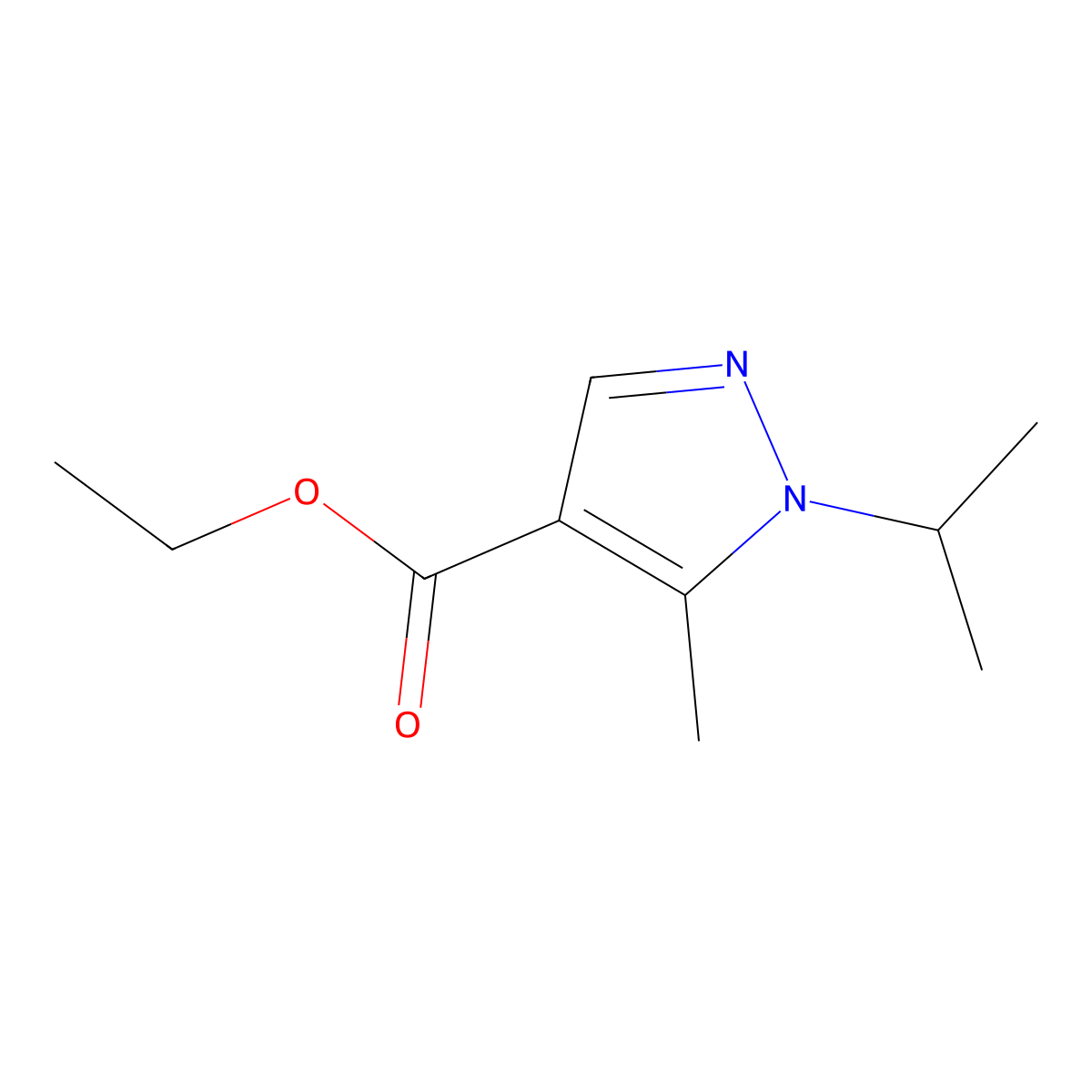 ethyl 1-isopropyl-5-methyl-1H-pyrazole-4-carboxylate molecular structure, CAS 1321594-78-8