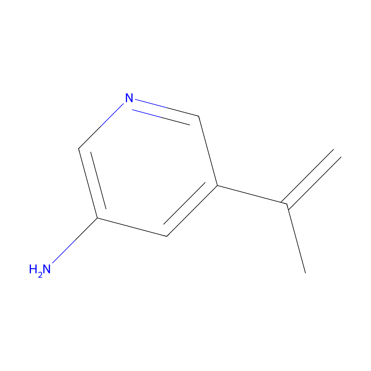 5-(Prop-1-en-2-yl)pyridin-3-amine molecular structure, CAS 1321594-86-8