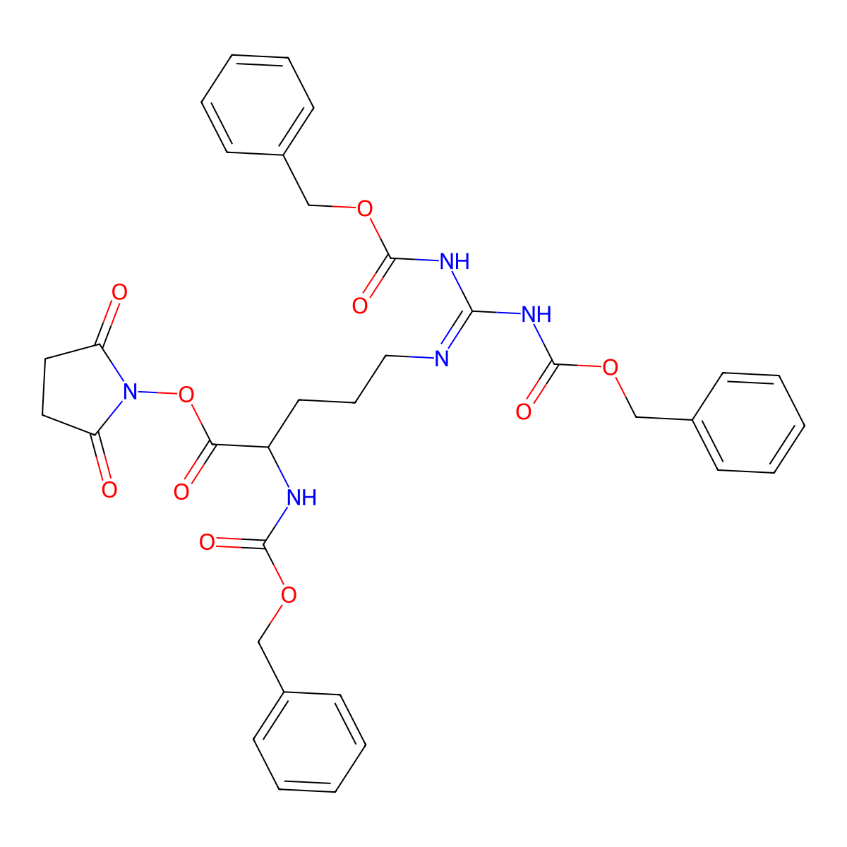Z-Arg(Z)2-Osu molecular structure, CAS 132160-73-7