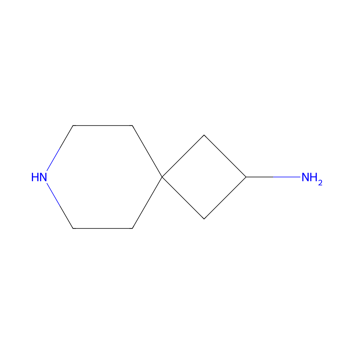 7-Azaspiro[3.5]nonan-2-amine molecular structure, CAS 1321603-78-4