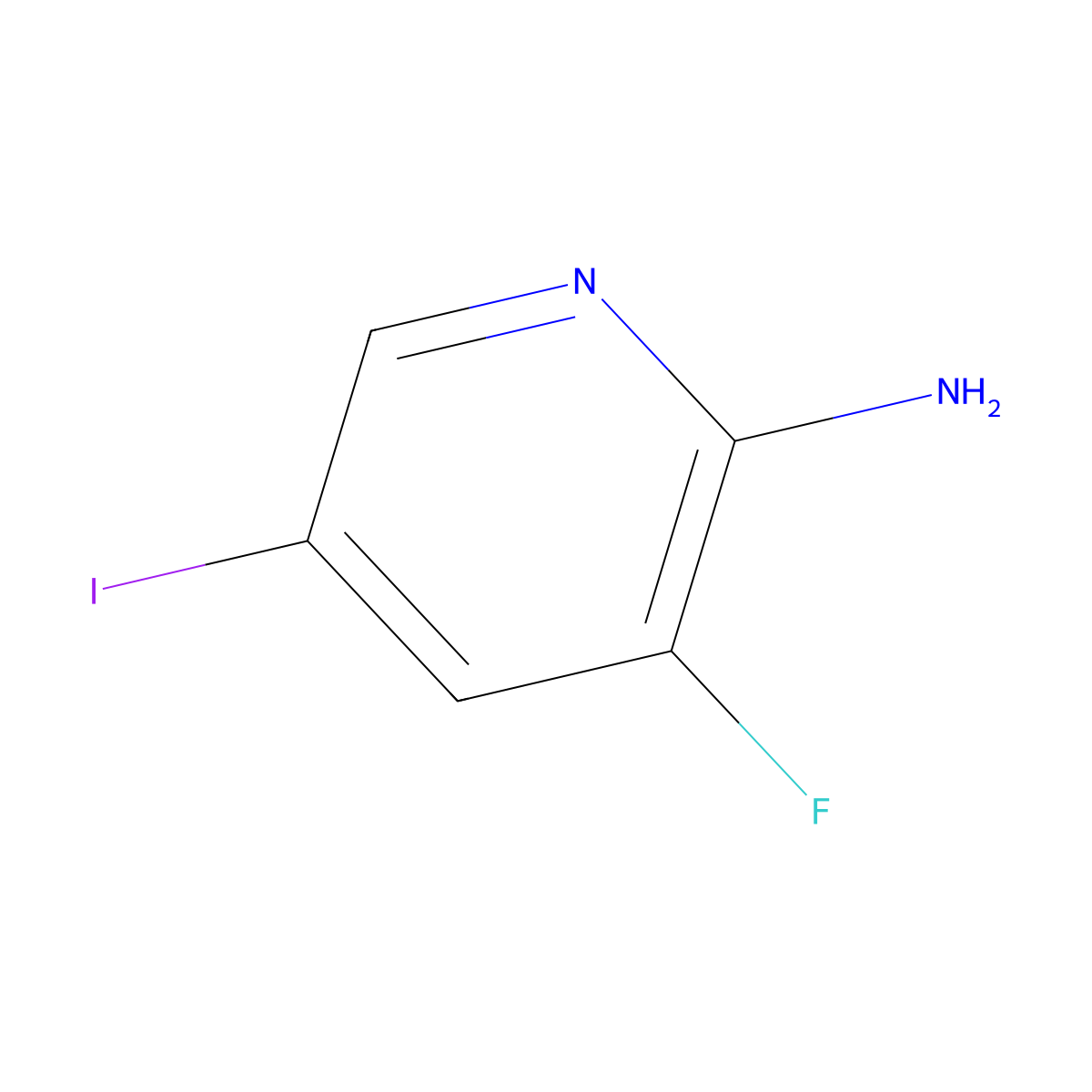 3-Fluoro-5-iodopyridin-2-amine molecular structure, CAS 1321612-85-4