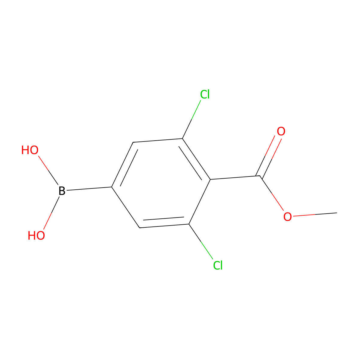 (3,5-Dichloro-4-(methoxycarbonyl)phenyl)boronic acid molecular structure, CAS 1321613-48-2