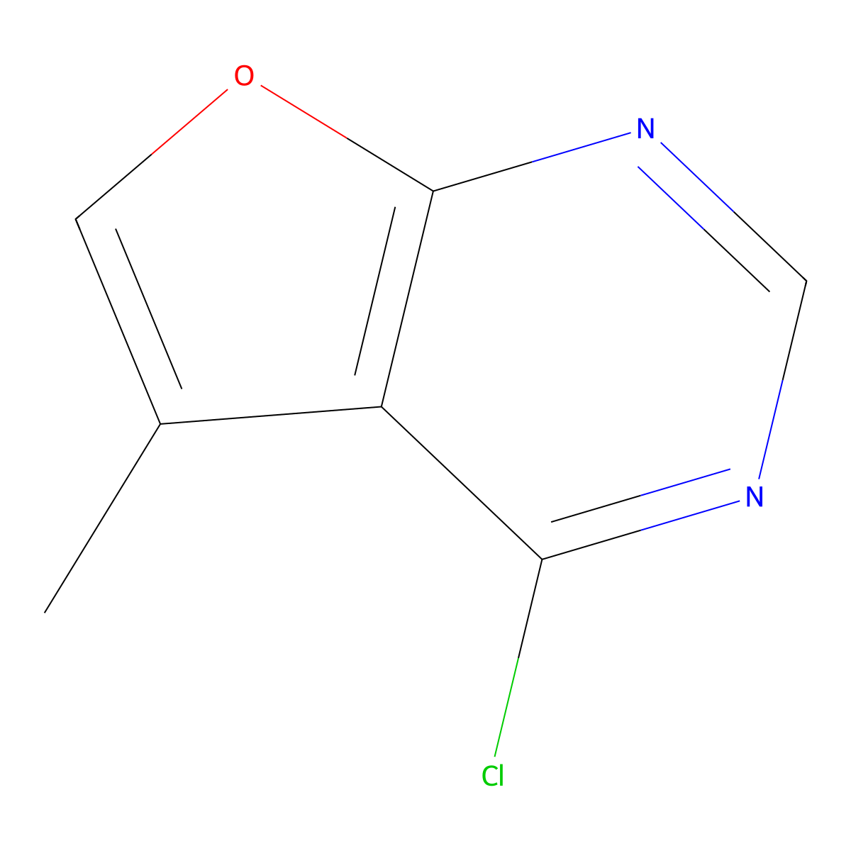 4-Chloro-5-methylfuro[2,3-D]pyrimidine molecular structure, CAS 1321618-96-5