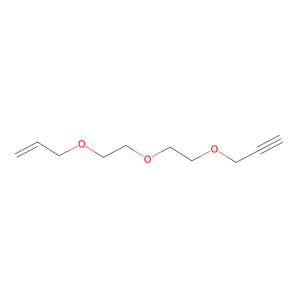 3-(2-(2-(Prop-2-en-1-yloxy)ethoxy)ethoxy)prop-1-yne molecular structure, CAS 1321628-00-5