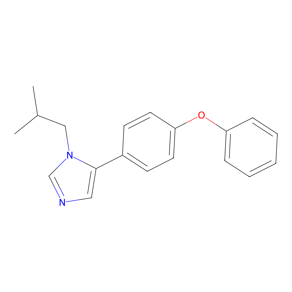 1-(2-methylpropyl)-5-(4-phenoxyphenyl)-1H-imidazole molecular structure, CAS 132171-31-4