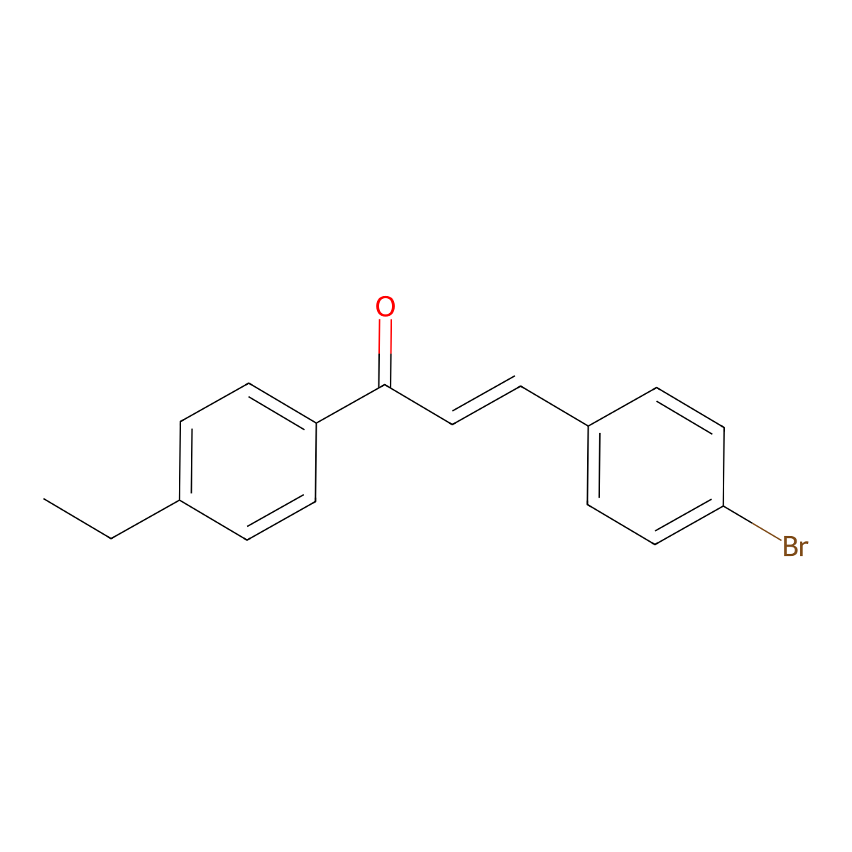(2E)-3-(4-Bromophenyl)-1-(4-ethylphenyl)prop-2-en-1-one molecular structure, CAS 1321766-61-3