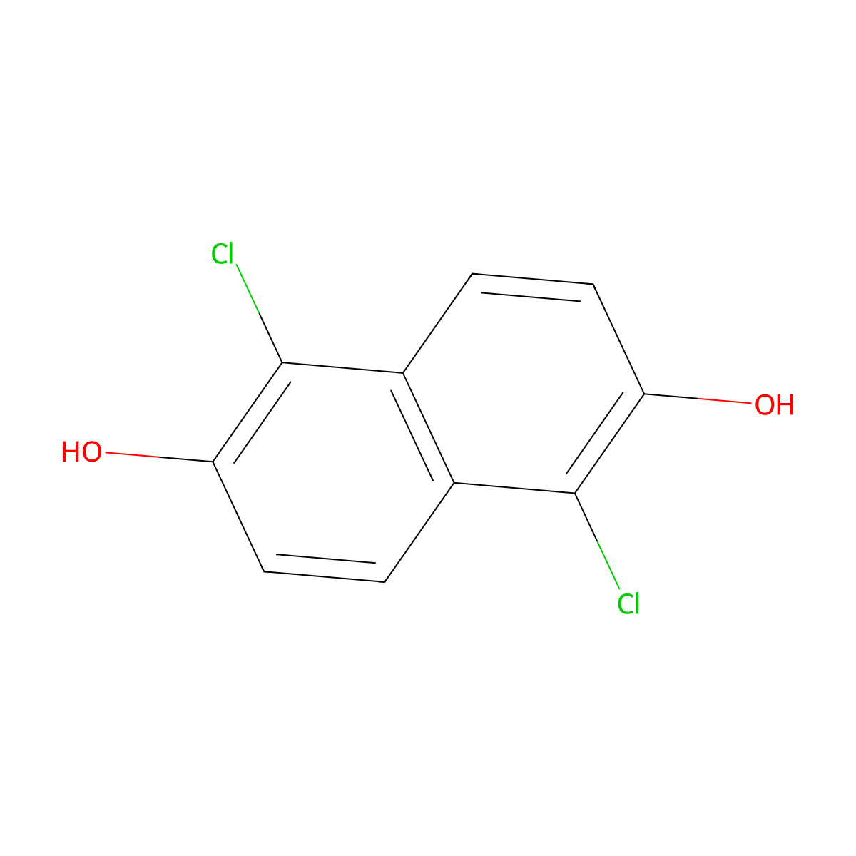 1,5-Dichloronaphthalene-2,6-diol molecular structure, CAS 132178-76-8