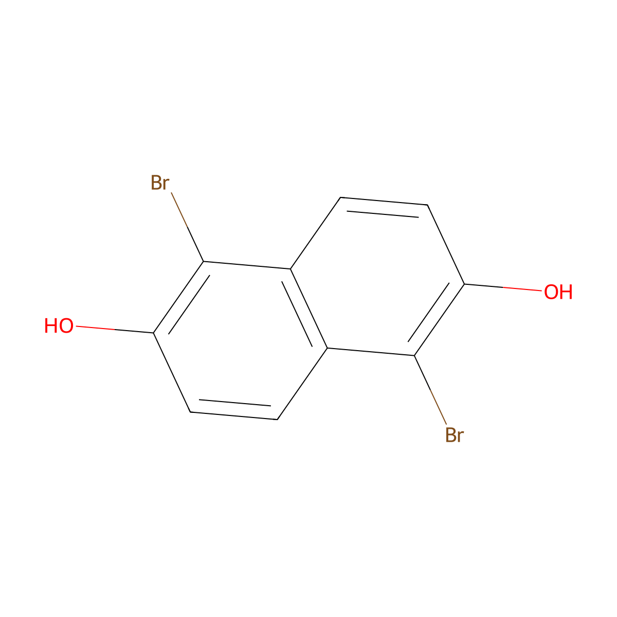 1,5-Dibromonaphthalene-2,6-diol molecular structure, CAS 132178-78-0