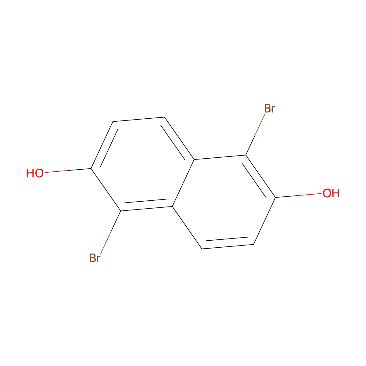 1,5-Dibromonaphthalene-2,6-diol molecular structure, CAS 132178-78-0