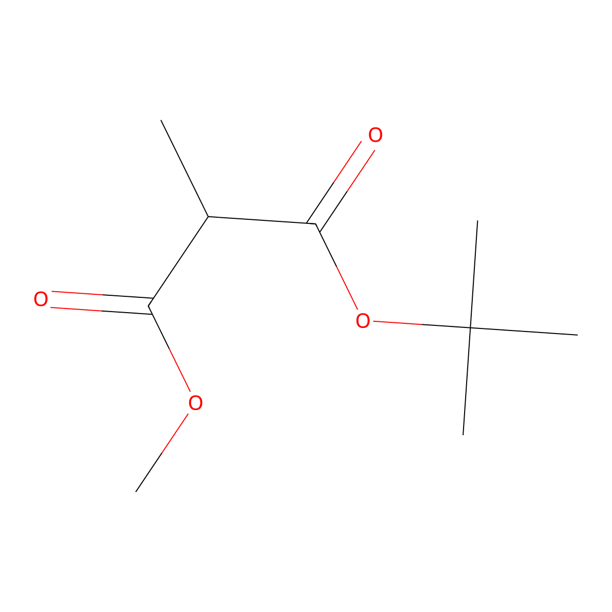 tert-Butyl methyl methylpropanedioate molecular structure, CAS 132180-14-4