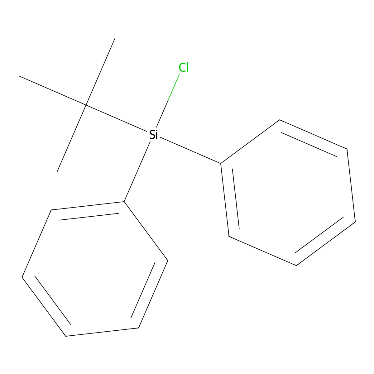 tert-Butyldiphenylchlorosilane molecular structure, CAS 132183-16-5