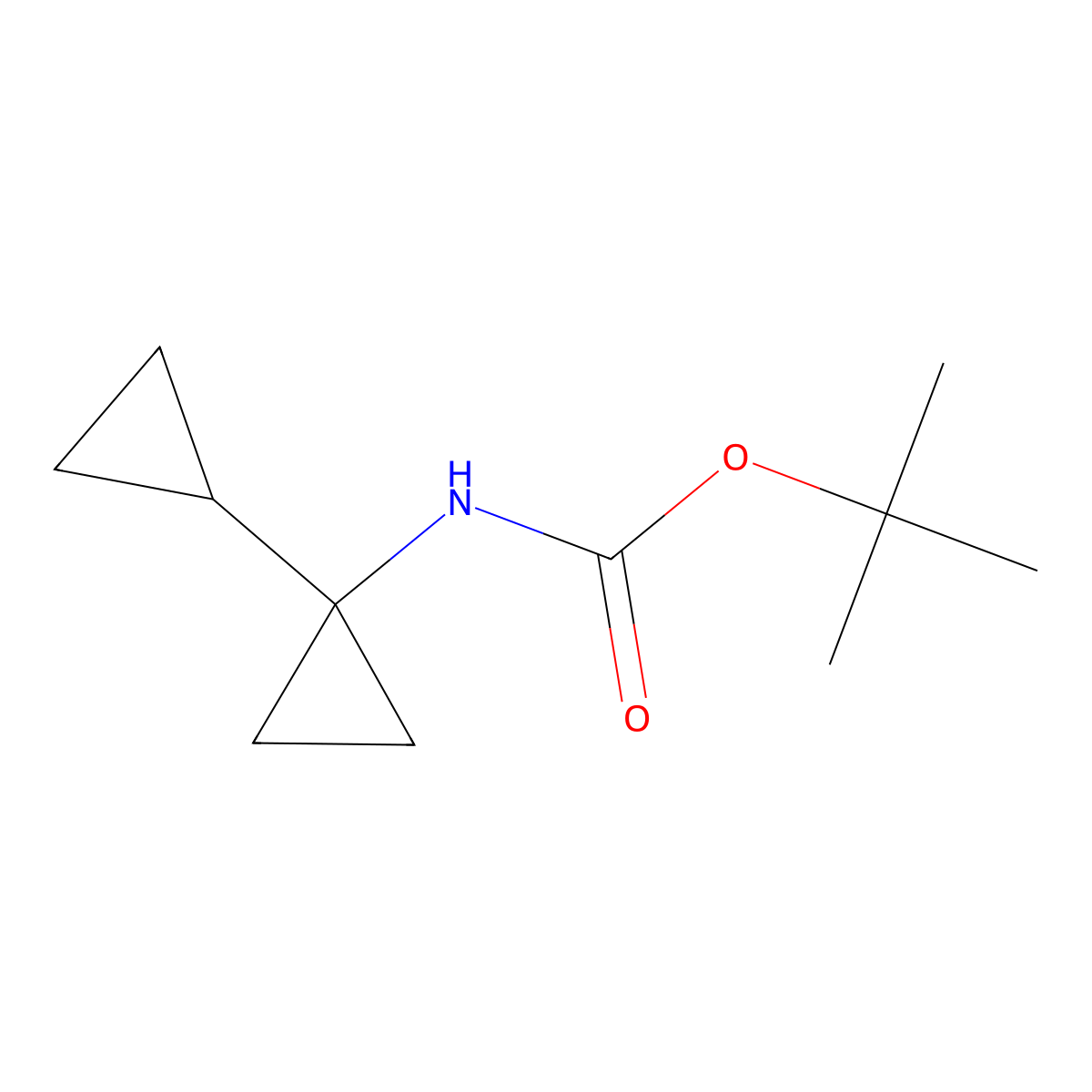 Bicyclopropyl-1-yl-carbamic acid tert-butyl ester molecular structure, CAS 1321831-90-6