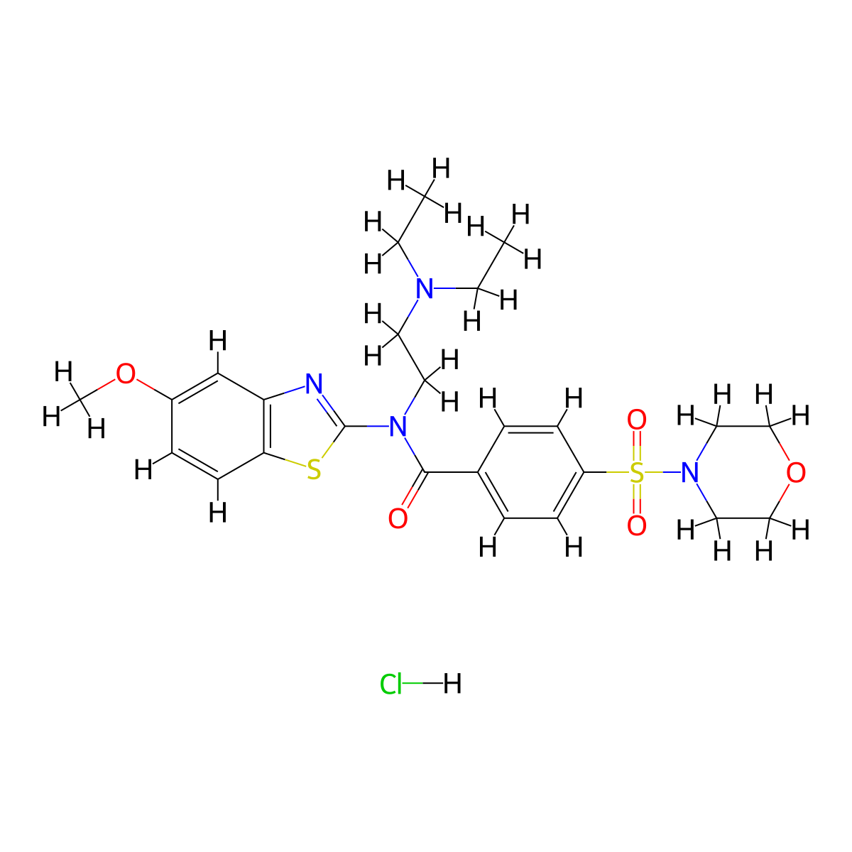 N-(2-(diethylamino)ethyl)-N-(5-methoxybenzo[d]thiazol-2-yl)-4-(morpholinosulfonyl)benzamide hydrochloride molecular structure, CAS 1321845-64-0