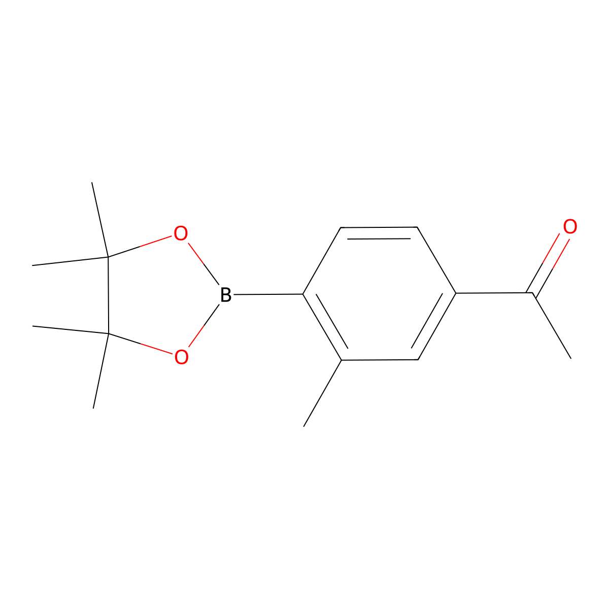 1-(3-Methyl-4-(4,4,5,5-tetramethyl-1,3,2-dioxaborolan-2-yl)phenyl)ethanone molecular structure, CAS 1321848-43-4