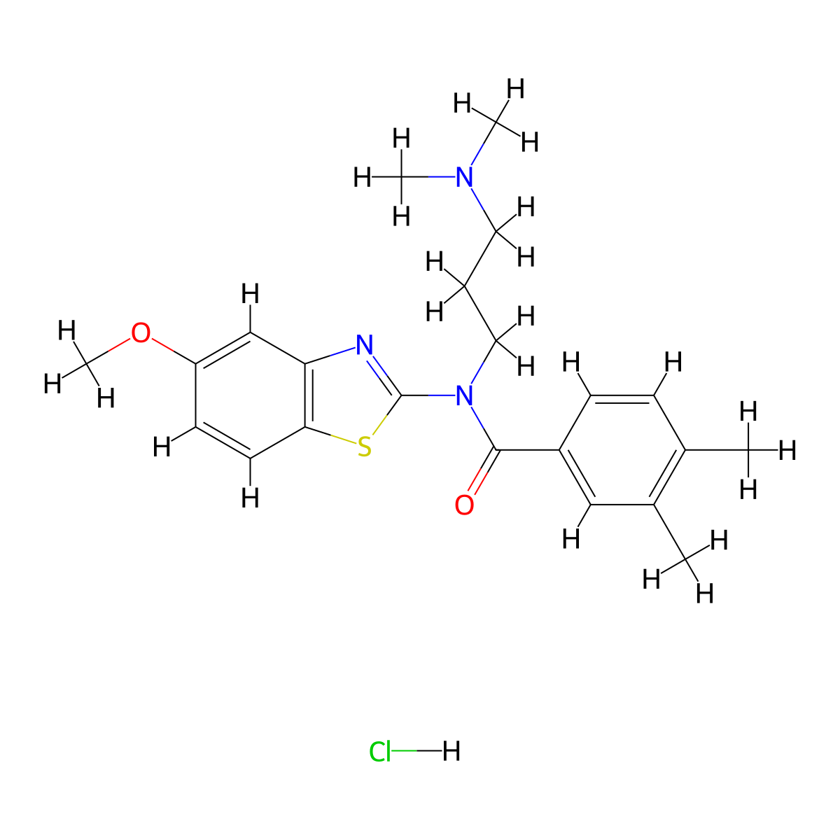 N-(3-(dimethylamino)propyl)-N-(5-methoxybenzo[d]thiazol-2-yl)-3,4-dimethylbenzamide hydrochloride molecular structure, CAS 1321871-61-7