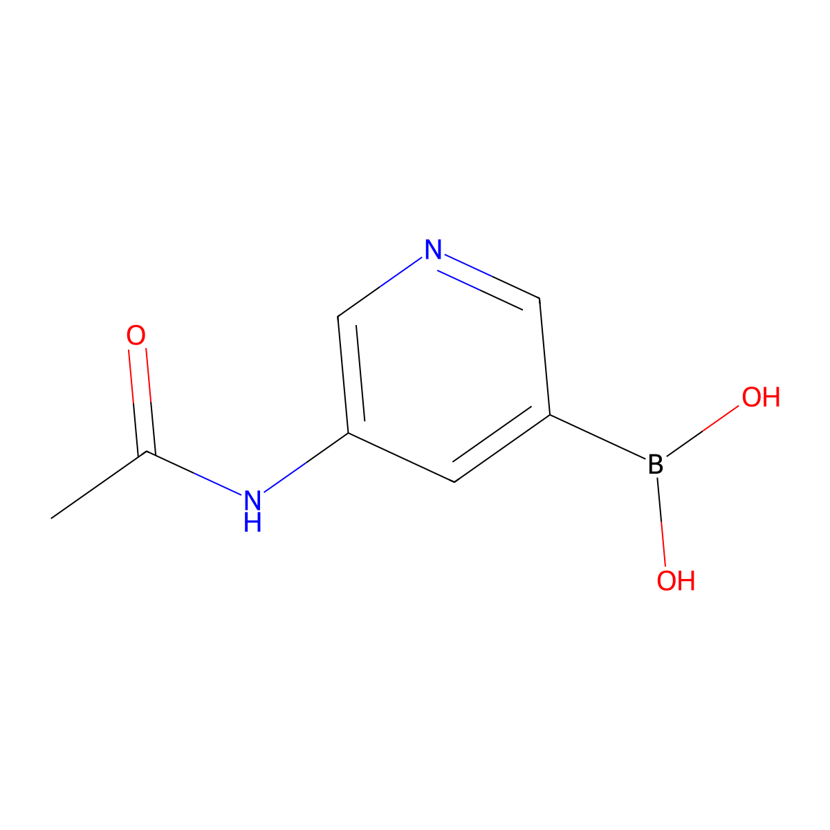 (5-Acetamidopyridin-3-yl)boronic acid molecular structure, CAS 1321900-20-2