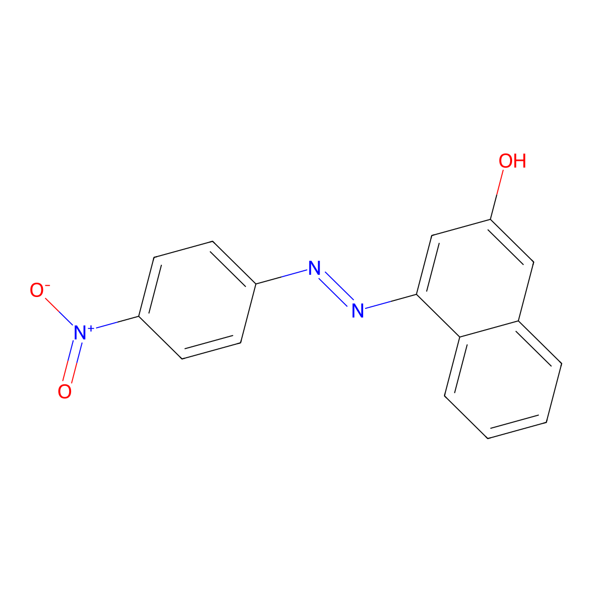 2-Naphthalenol, 4-[(1E)-2-(4-nitrophenyl)diazenyl]- molecular structure, CAS 1321900-43-9