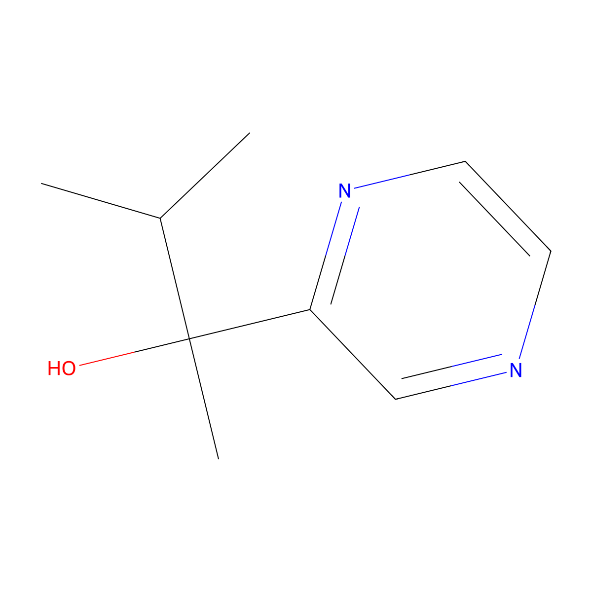 (R)-3-Methyl-2-(pyrazin-2-yl)butan-2-ol molecular structure, CAS 1321925-08-9