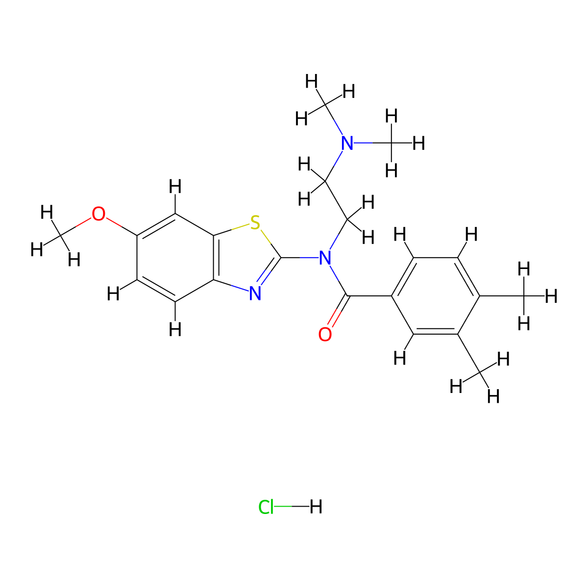 N-(2-(dimethylamino)ethyl)-N-(6-methoxybenzo[d]thiazol-2-yl)-3,4-dimethylbenzamide hydrochloride molecular structure, CAS 1321933-99-6