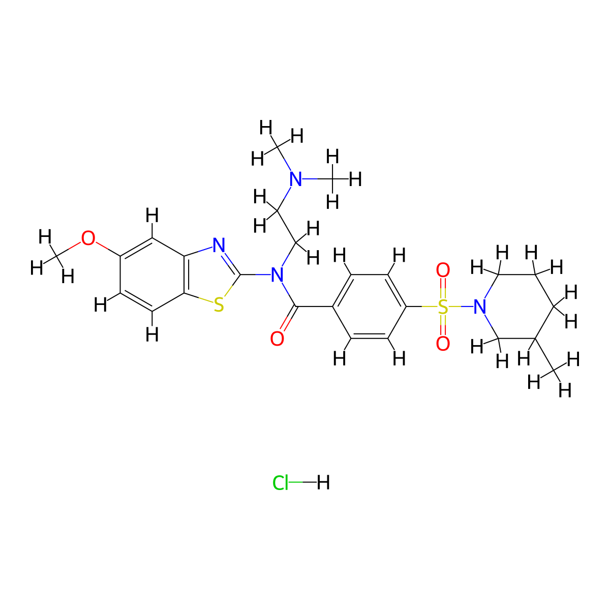 N-(2-(dimethylamino)ethyl)-N-(5-methoxybenzo[d]thiazol-2-yl)-4-((3-methylpiperidin-1-yl)sulfonyl)benzamide hydrochloride molecular structure, CAS 1321935-35-6