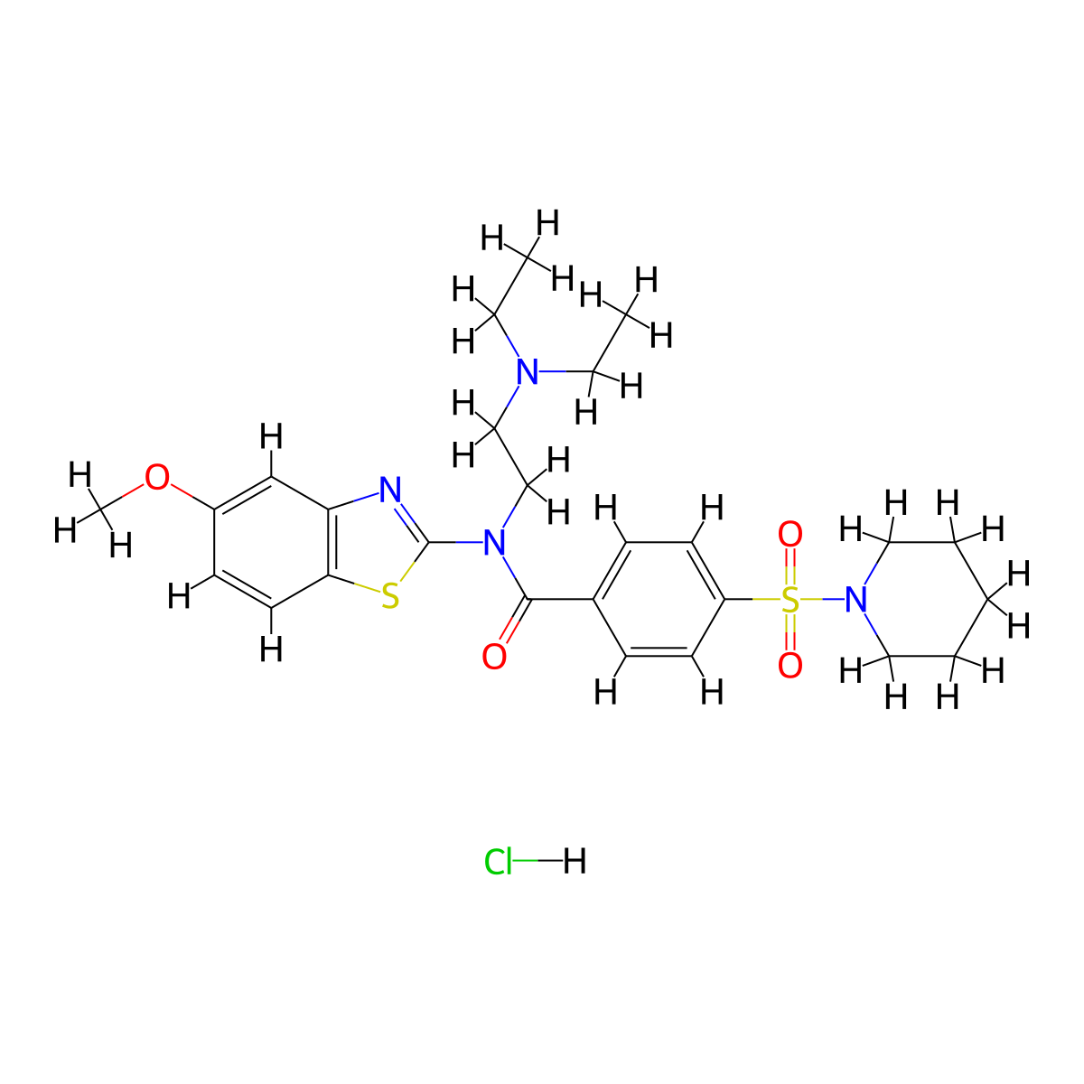N-(2-(diethylamino)ethyl)-N-(5-methoxybenzo[d]thiazol-2-yl)-4-(piperidin-1-ylsulfonyl)benzamide hydrochloride molecular structure, CAS 1321939-90-5