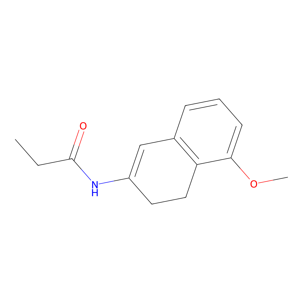 N-(3,4-Dihydro-5-methoxy-2-naphthalenyl)propanamide molecular structure, CAS 1321942-91-9