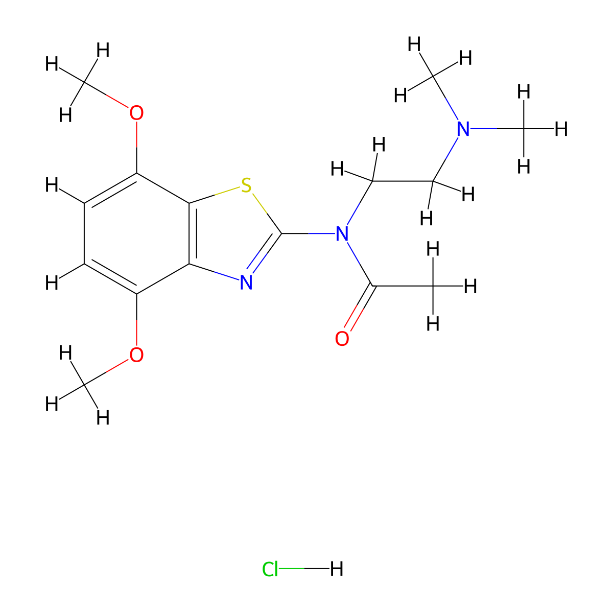 N-(4,7-dimethoxybenzo[d]thiazol-2-yl)-N-(2-(dimethylamino)ethyl)acetamide hydrochloride molecular structure, CAS 1321945-17-8