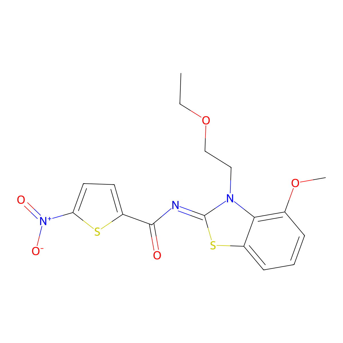 (Z)-N-(3-(2-ethoxyethyl)-4-methoxybenzo[d]thiazol-2(3H)-ylidene)-5-nitrothiophene-2-carboxamide molecular structure, CAS 1321949-84-1