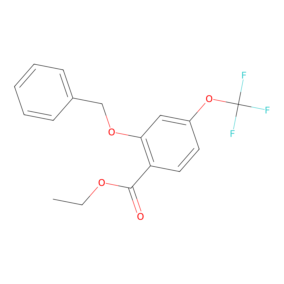 Ethyl 2-(benzyloxy)-4-(trifluoromethoxy)benzoate molecular structure, CAS 1321963-76-1