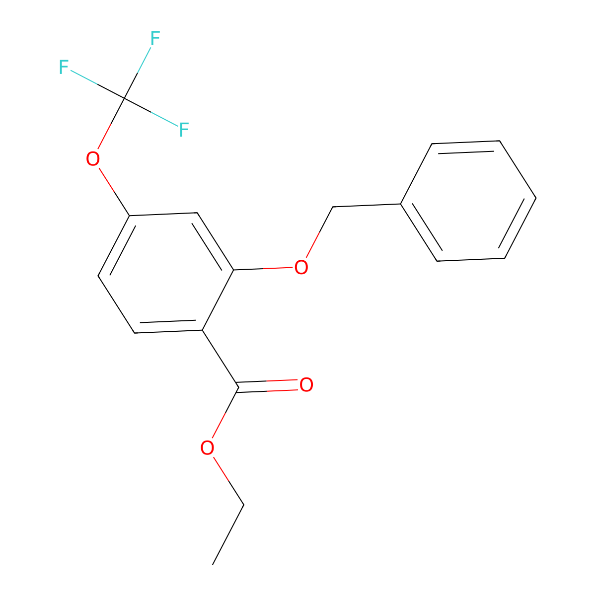 Ethyl 2-(benzyloxy)-4-(trifluoromethoxy)benzoate molecular structure, CAS 1321963-76-1
