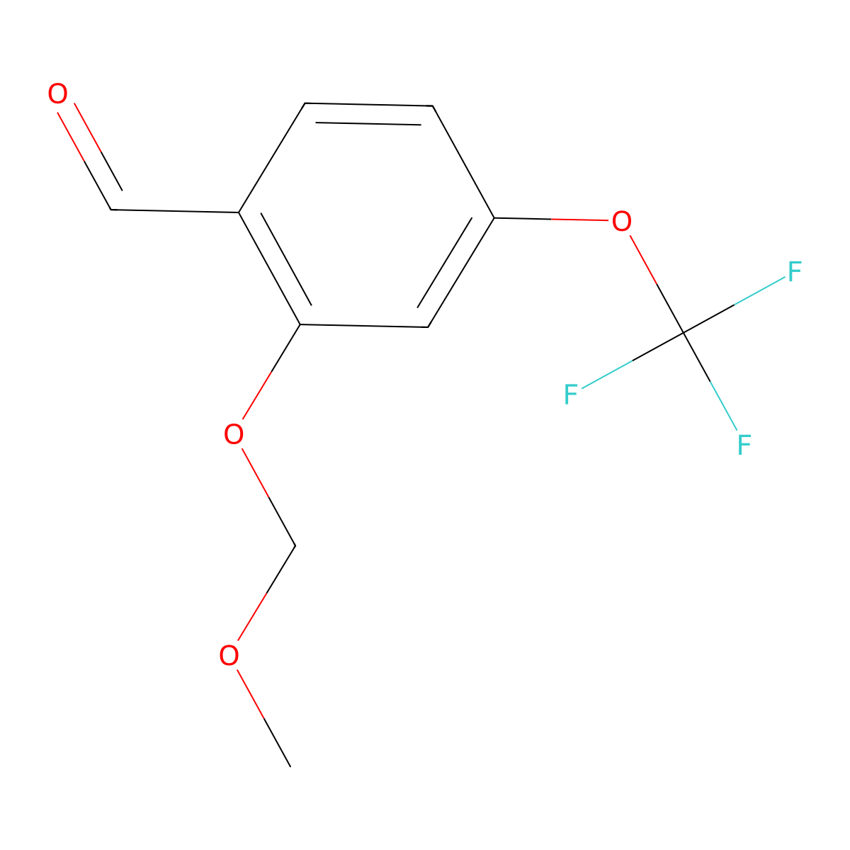 2-(Methoxymethoxy)-4-(trifluoromethoxy)benzaldehyde molecular structure, CAS 1321963-79-4