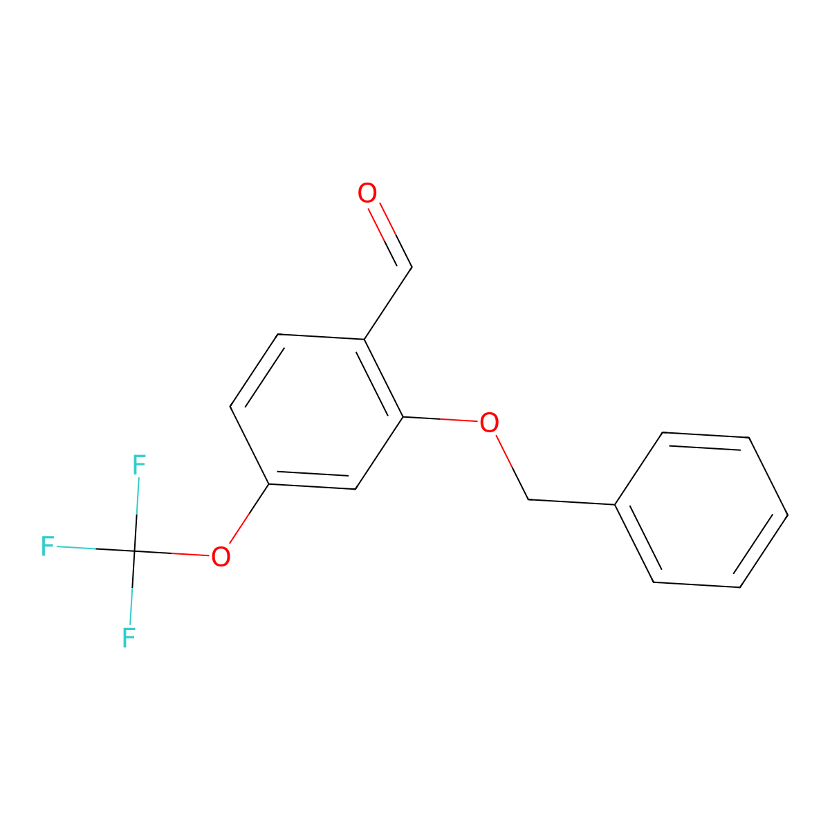 2-(Phenylmethoxy)-4-(trifluoromethoxy)benzaldehyde molecular structure, CAS 1321963-80-7