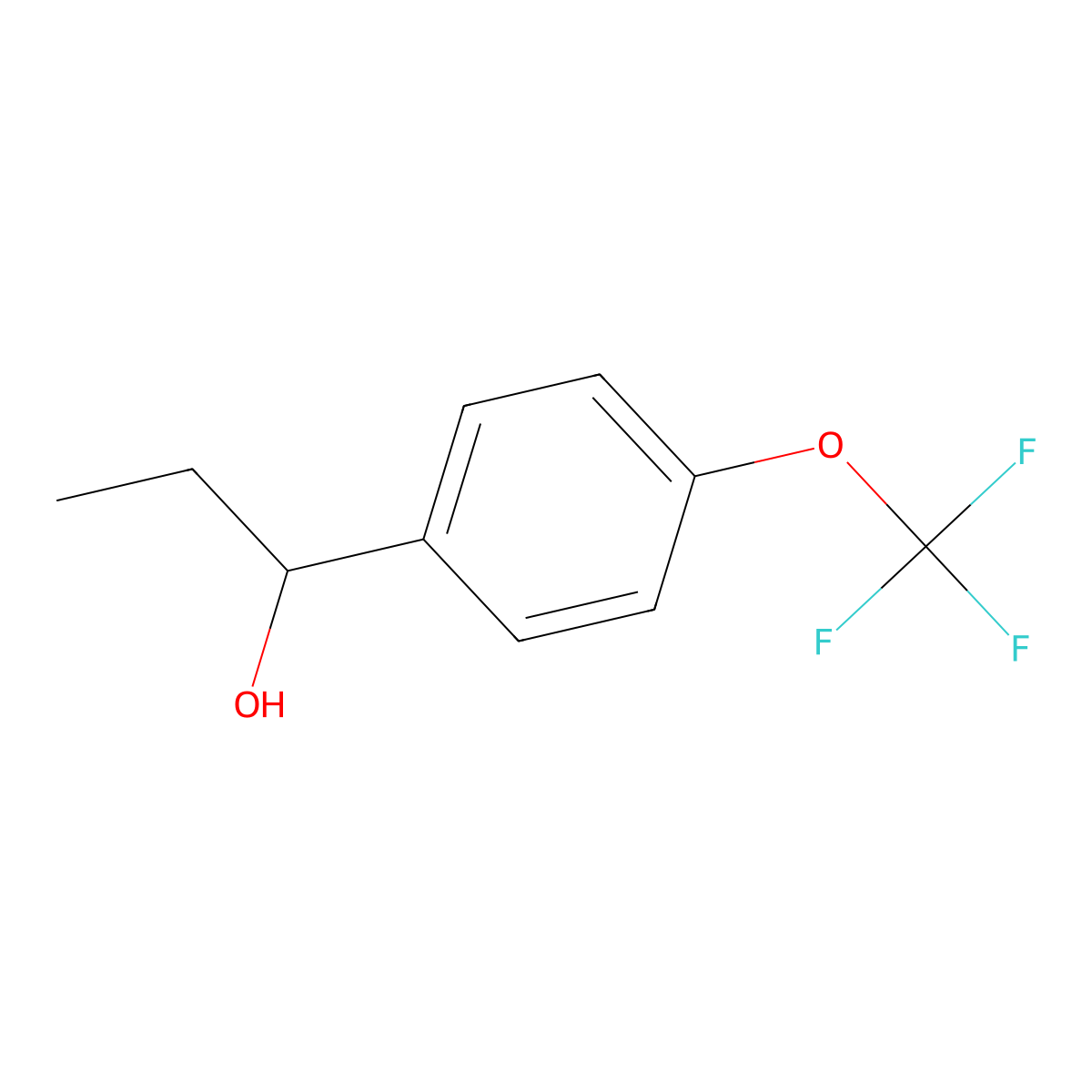 1-(4-(Trifluoromethoxy)phenyl)propan-1-ol molecular structure, CAS 1321964-15-1