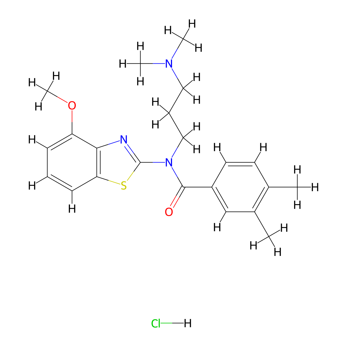N-(3-(dimethylamino)propyl)-N-(4-methoxybenzo[d]thiazol-2-yl)-3,4-dimethylbenzamide hydrochloride molecular structure, CAS 1321968-56-2