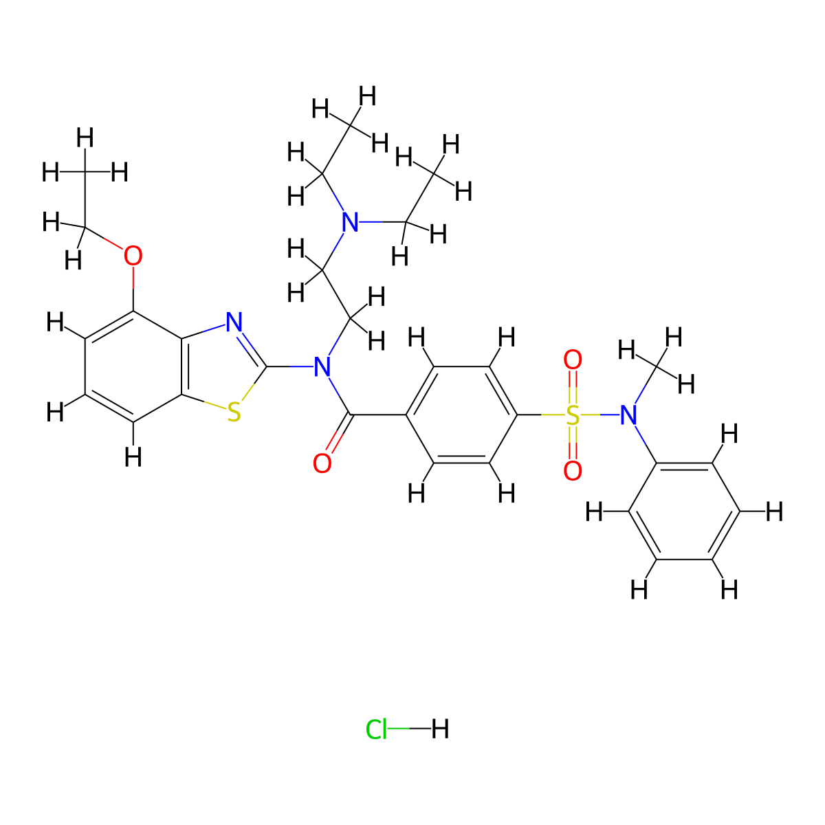 N-(2-(diethylamino)ethyl)-N-(4-ethoxybenzo[d]thiazol-2-yl)-4-(N-methyl-N-phenylsulfamoyl)benzamide hydrochloride molecular structure, CAS 1321969-41-8
