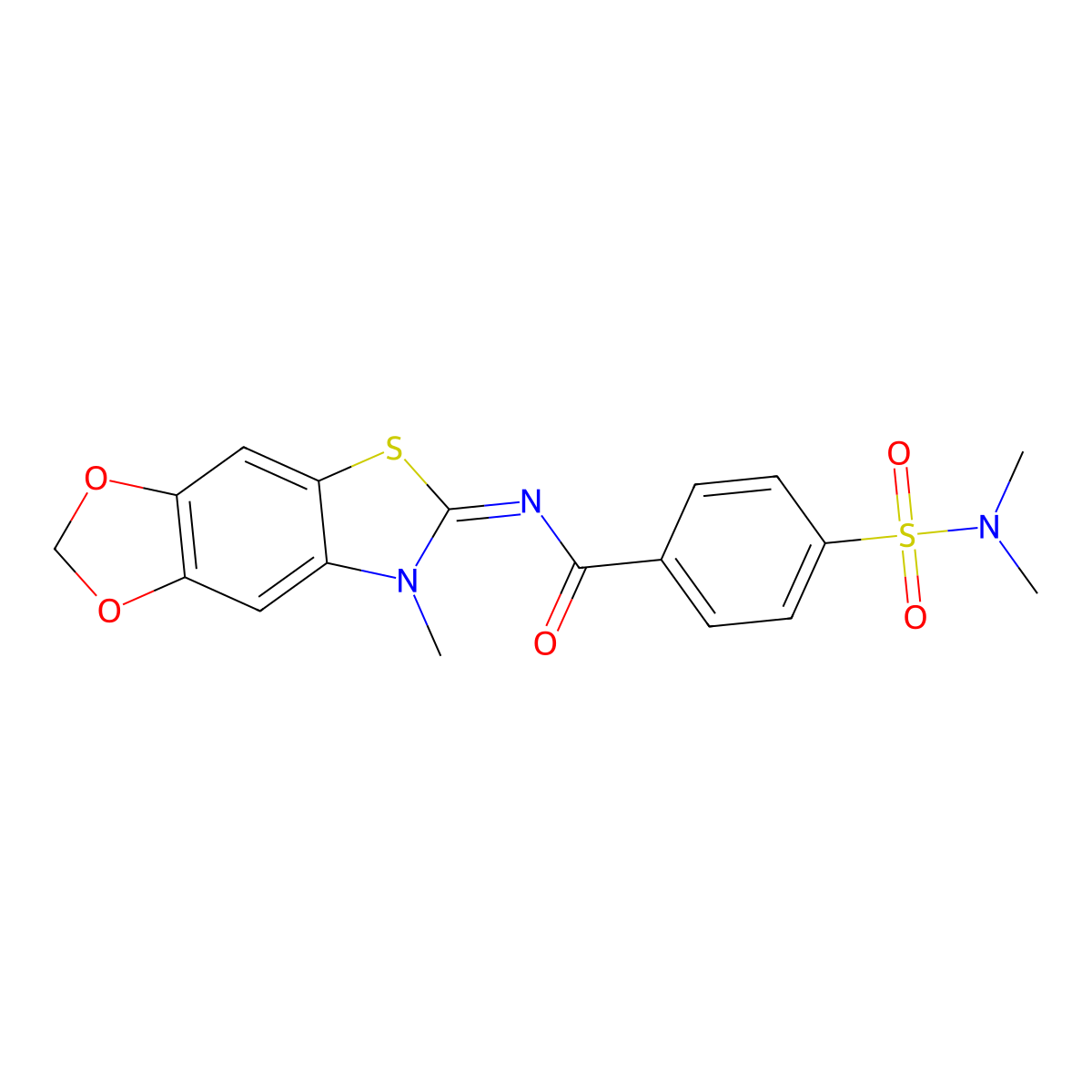 4-(dimethylsulfamoyl)-N-[(11E)-12-methyl-4,6-dioxa-10-thia-12-azatricyclo[7.3.0.0^{3,7}]dodeca-1(9),2,7-trien-11-ylidene]benzamide molecular structure, CAS 1321986-81-5