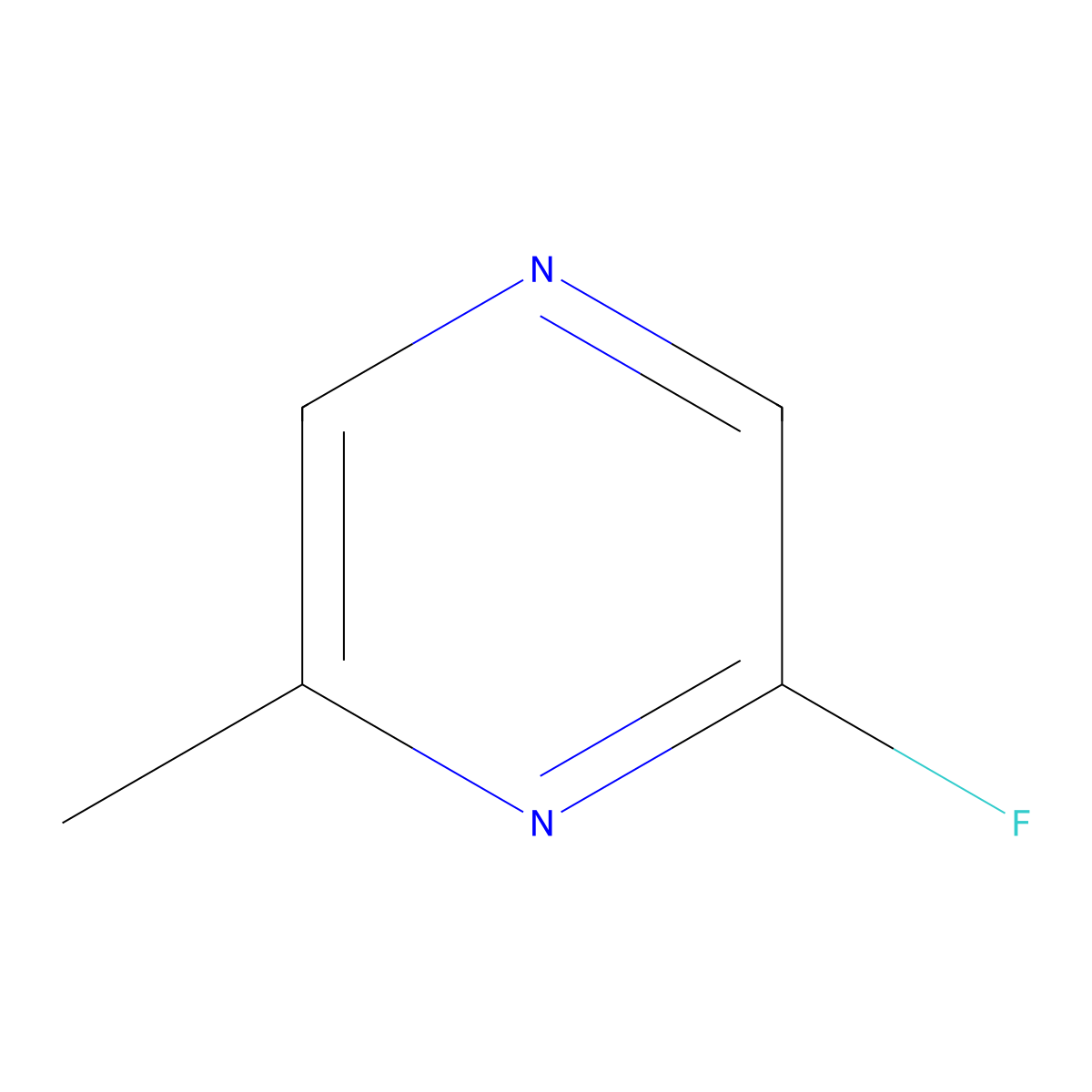 2-Fluoro-6-methylpyrazine molecular structure, CAS 1321999-33-0