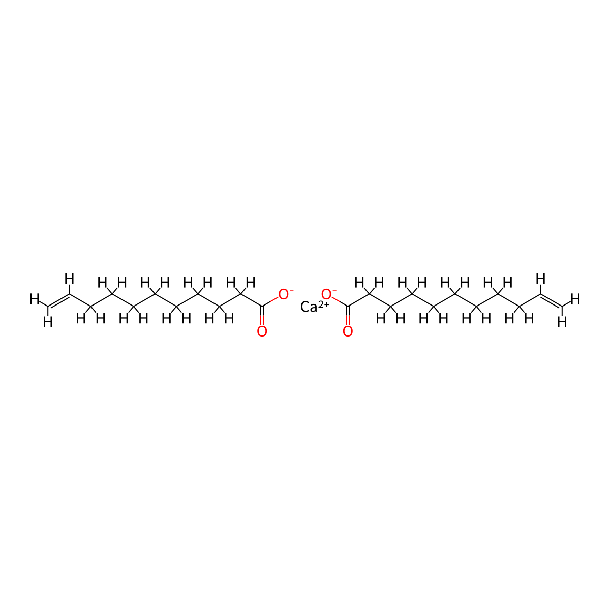 Calcium Undecylenate molecular structure, CAS 1322-14-1